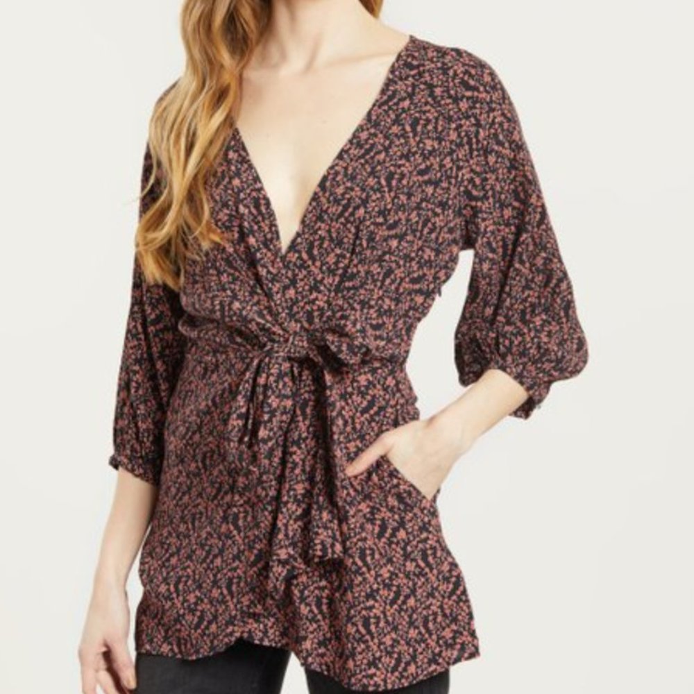 Free People Clara Floral Tunic